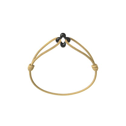 Mini Black Clover Cord Bracelet