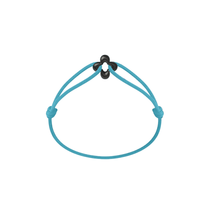 Mini Black Clover Cord Bracelet