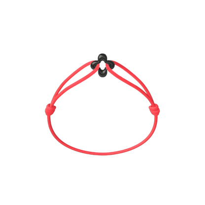 Mini Black Clover Cord Bracelet