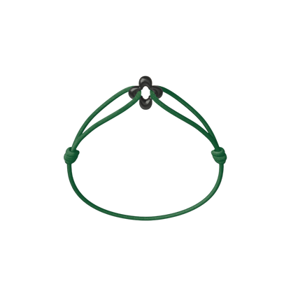 Mini Black Clover Cord Bracelet