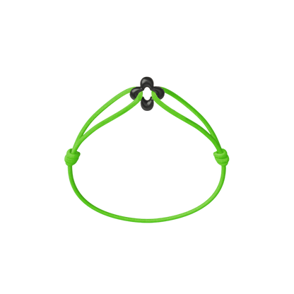 Mini Black Clover Cord Bracelet