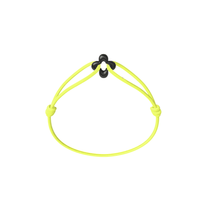 Mini Black Clover Cord Bracelet