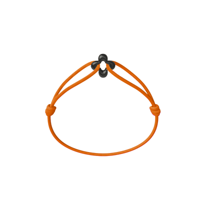 Mini Black Clover Cord Bracelet