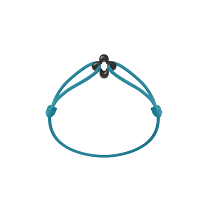 Mini Black Clover Cord Bracelet