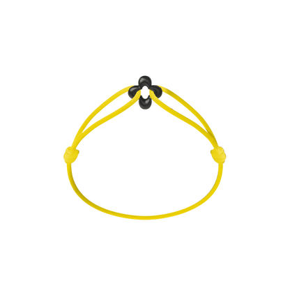 Mini Black Clover Cord Bracelet