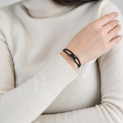 Carbon Regent Cord Bracelet