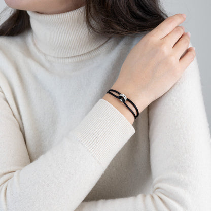 Silver Soho Diamond Cord Bracelet