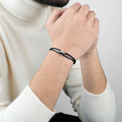 Silver Soho Diamond Cord Bracelet