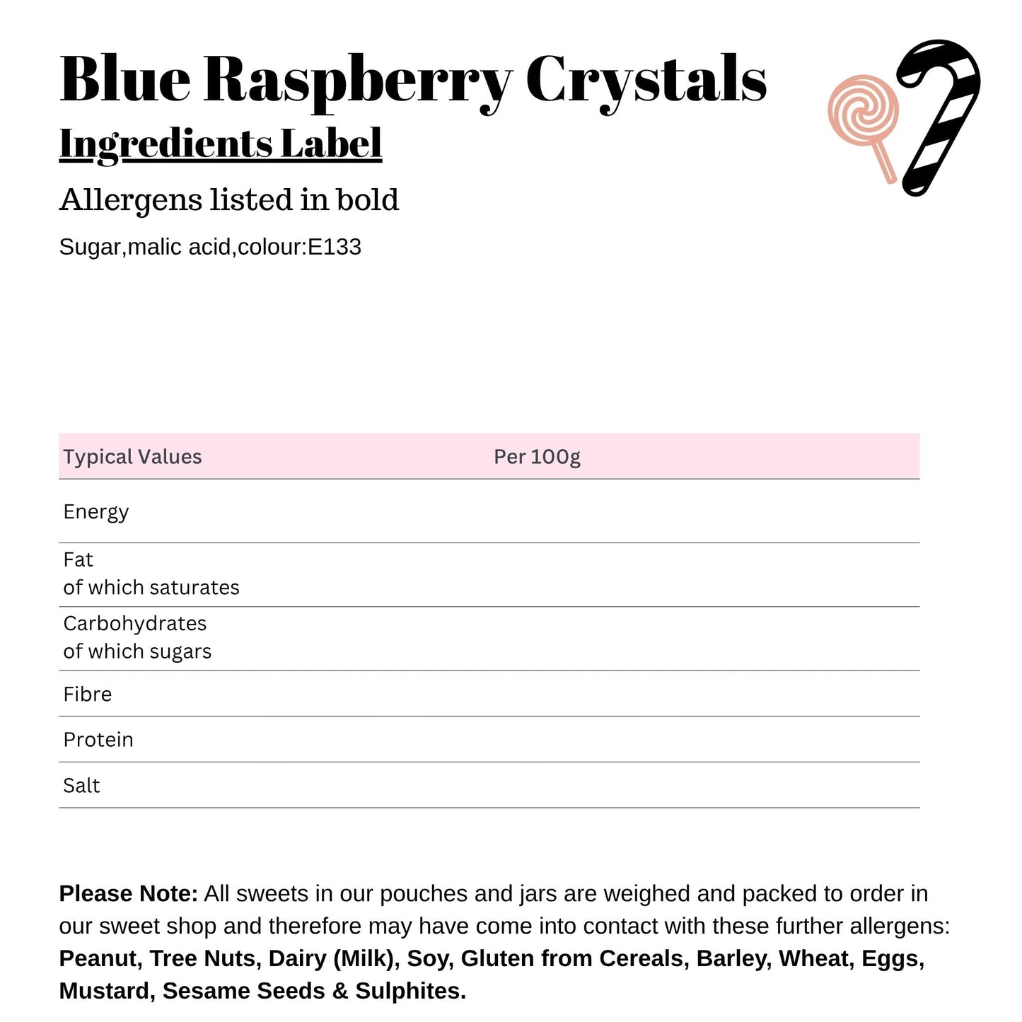 Blue Raspberry Crystals