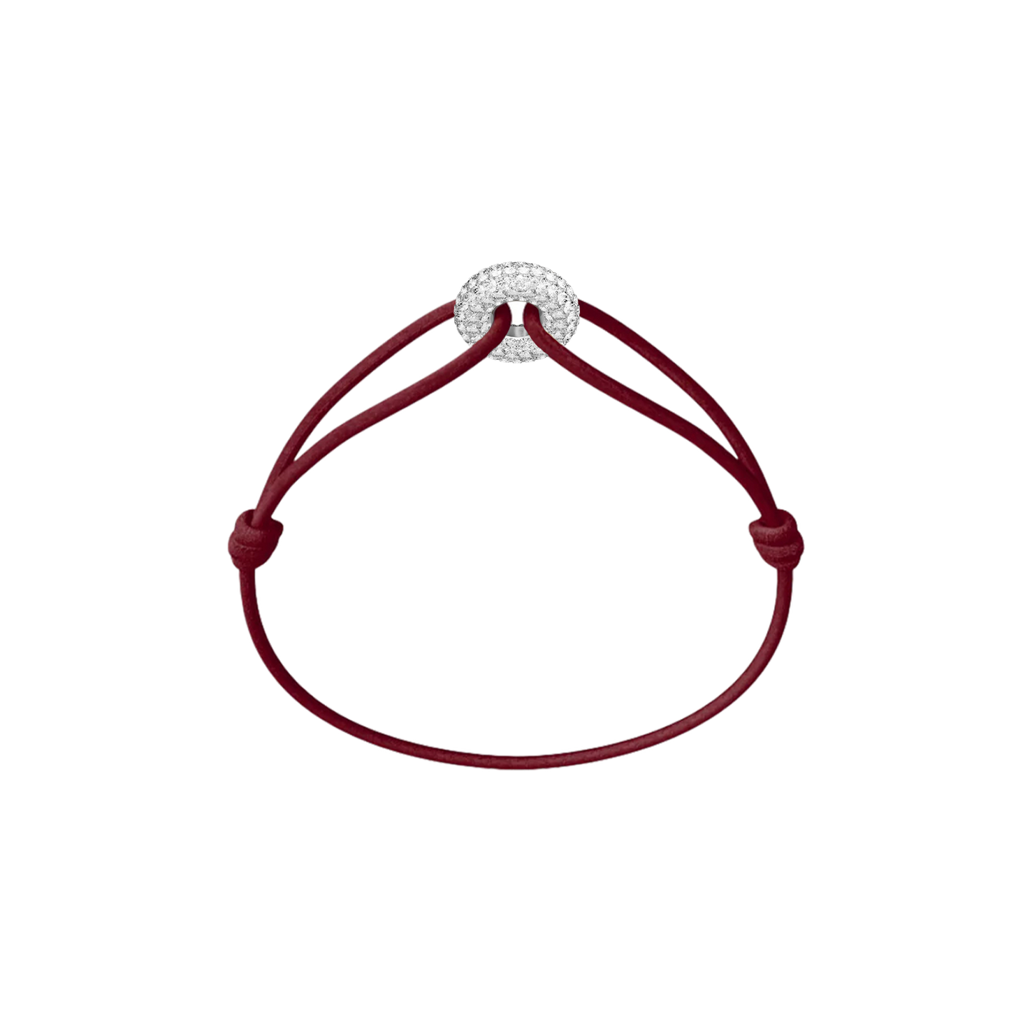 Mini Silver Soho Pavé Cord Bracelet
