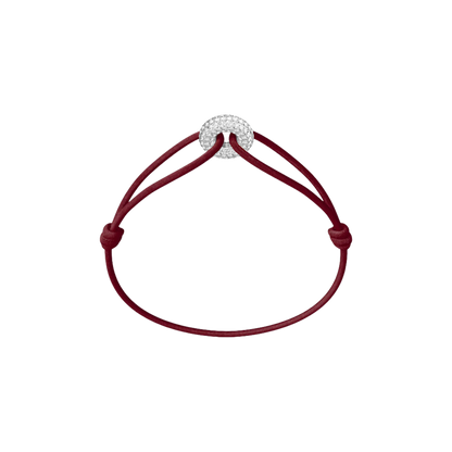 Mini Silver Soho Pavé Cord Bracelet