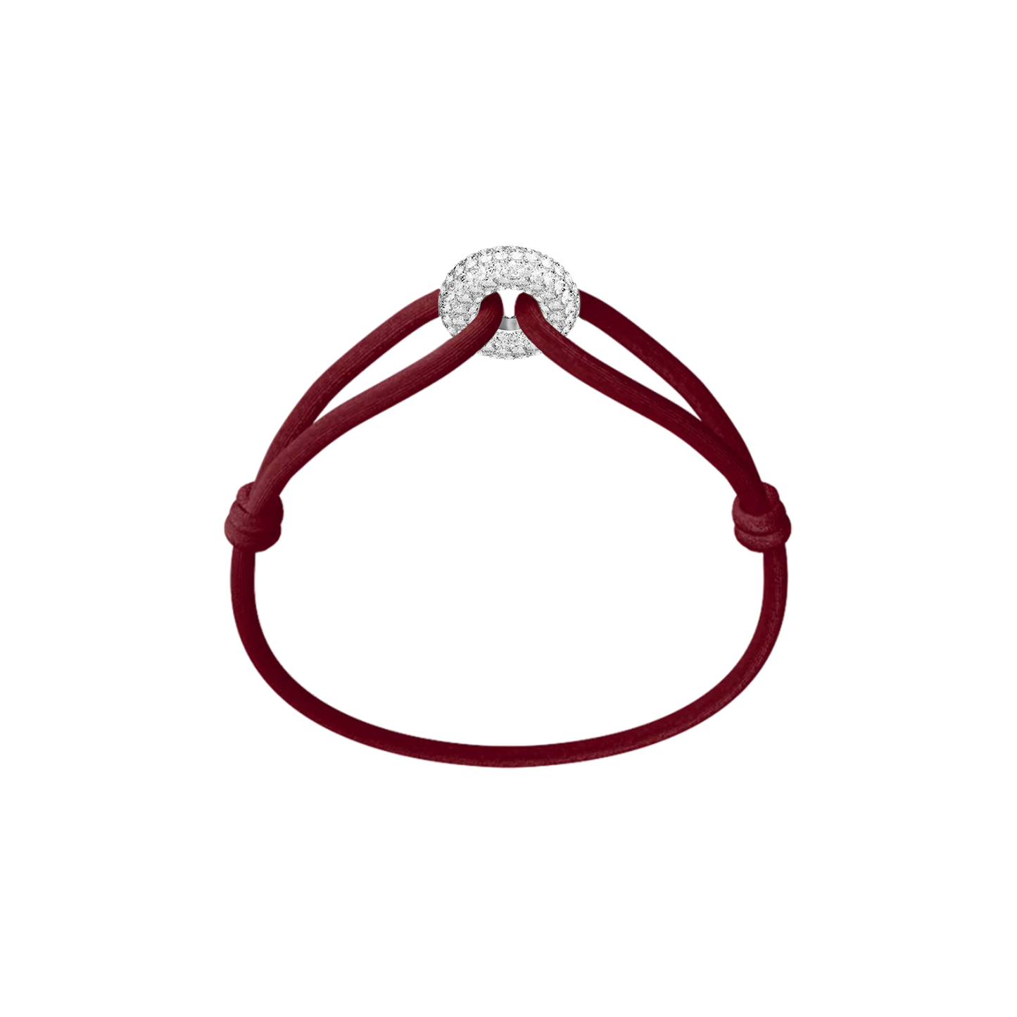Silver Soho Pavé Cord Bracelet