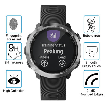 2 PCS ENKAY Hat-Prince for  Garmin Forerunner 645 0.2mm 9H Surface Hardness 2.15D Curved Edge Tempered Glass Screen Protector