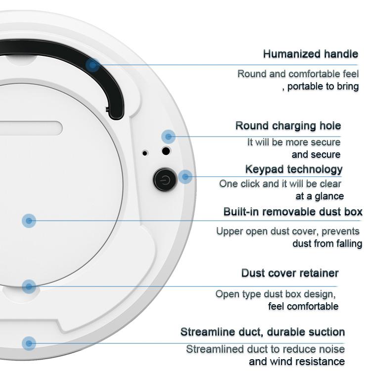 1800Pa Large Suction Smart Household Vacuum Cleaner Clean Robot, CA0380, CA0380B, CA0380H