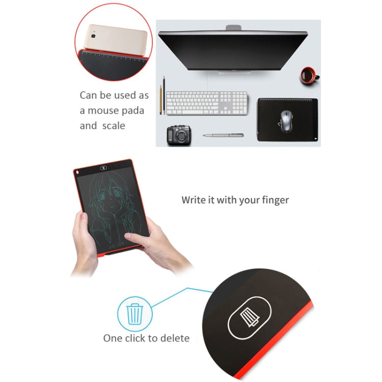 Portable 12 inch LCD Writing Tablet Drawing Graffiti Electronic Handwriting Pad Message Graphics Board Draft Paper with Writing Pen, 12 inch Blue, 12 inch Red, 12 inch White, 12 inch Green