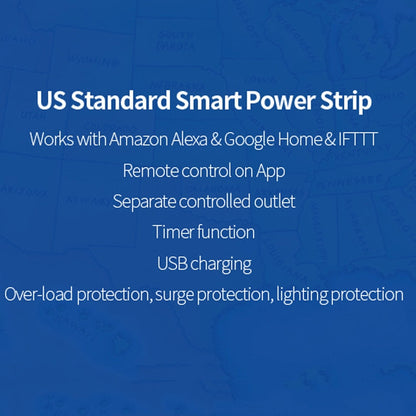 XS-A24 WiFi Smart Power Plug Socket Wireless Remote Control Timer Power Switch with USB Port, Compatible with Alexa and Google Home, Support iOS and Android, US Plug