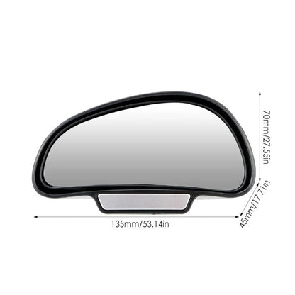 3R-091 Car Blind Spot Left Rear View Wide Angle Adjustable Mirror, 3R-091, 3R-091 (Black)