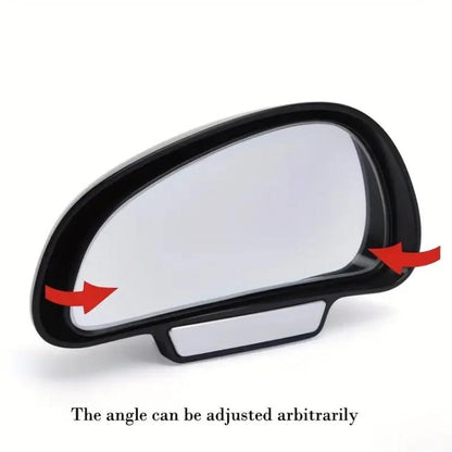 3R-091 Car Blind Spot Left Rear View Wide Angle Adjustable Mirror, 3R-091, 3R-091 (Black)