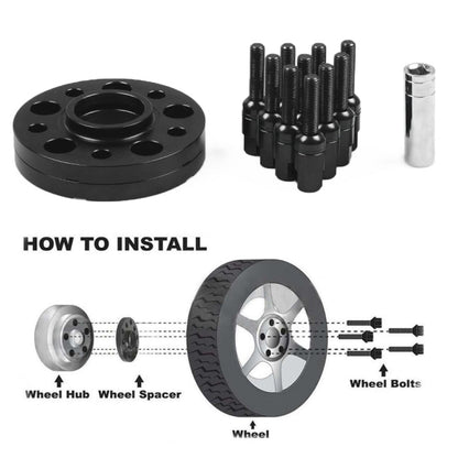 For Mercedes-Benz 20mm Car Modified Wheel Hub Flange Center Wheel Spacer with M12x1.5 Screws, 20mm