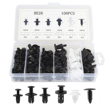 100 in 1 Universal Car Plastic Fasteners Rivet Clips Set, 100 PCS