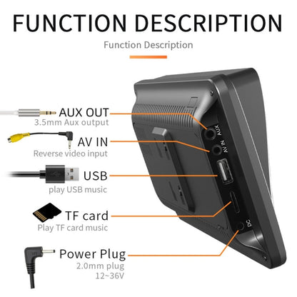 B5300 7 inch Wireless CarPlay Car Bluetooth MP5 Player, Support Mobile Phone Interconnection with Remote Control, B5300 with Remote Control