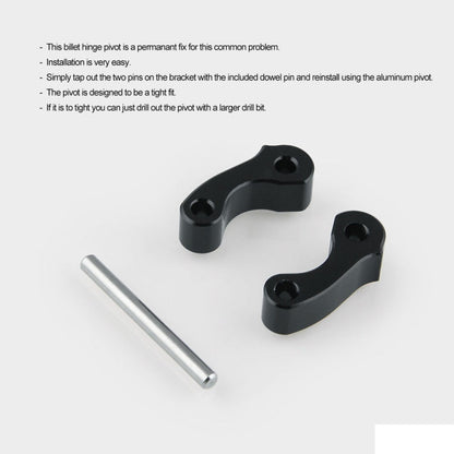 OT243 2 PCS Aluminum Alloy Window Latch Hinge Pivot for 95-04 Tacoma 00-06 Tundra Rear Quarter BL, OT243