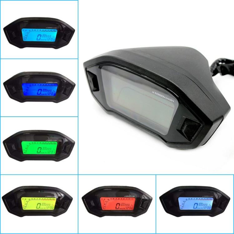 B2912 Motorcycle Modified Instrument Panel 12V LCD Display Odometer Mileage 2-4 Cylinder Speedometer, B2912