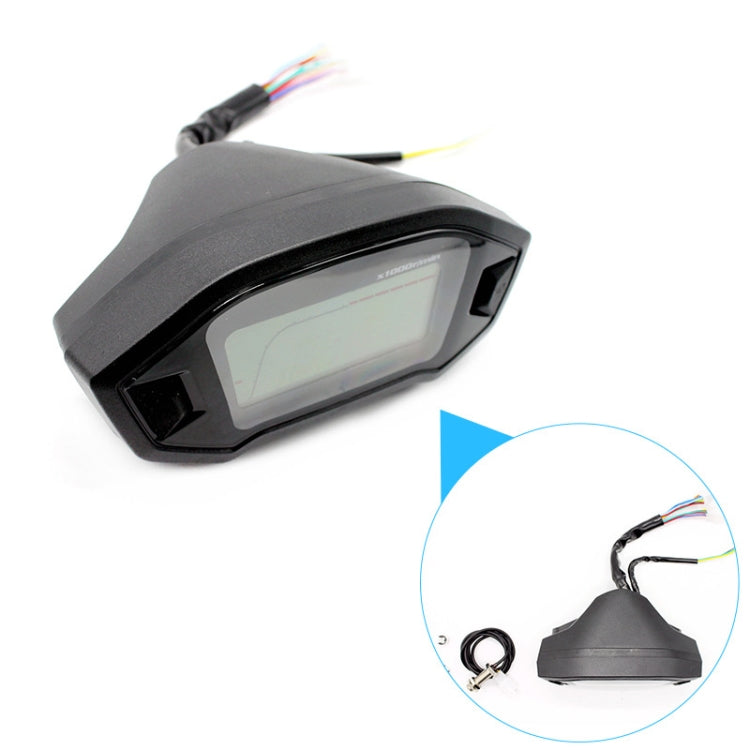 B2912 Motorcycle Modified Instrument Panel 12V LCD Display Odometer Mileage 2-4 Cylinder Speedometer, B2912