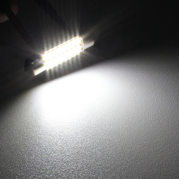 2 PCS Festoon 36mm 2W 160LM White Light 16 LED SMD 4014 Error Free License Plate Lights Car Light Bulb, 36mm