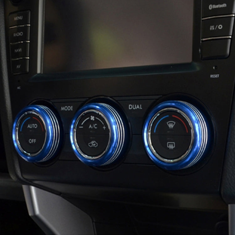 3 PCS Car Aluminum Air Conditioner Knob Case For Subaru, For Subaru(Blue), For Subaru(Red), For Subaru(Silver), For Subaru(Black)
