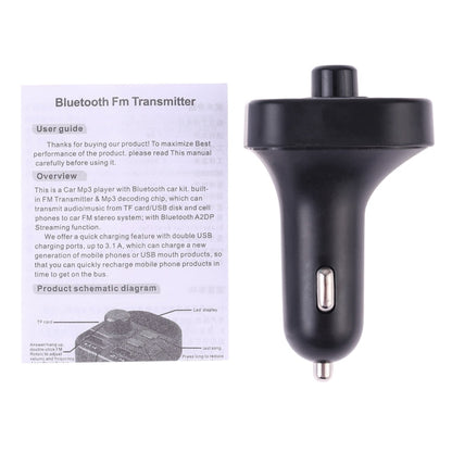 805E Dual USB Charging Bluetooth FM Transmitter MP3 Music Player Car Kit, Support Hands-Free Call  & Read TF Card / U Disk Music, 805E