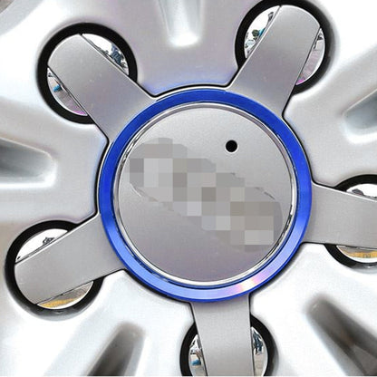 4 PCS Car Aluminum Wheel Hub Deroration Ring For Audi