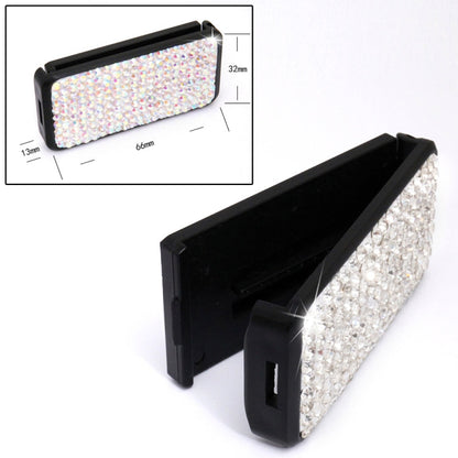 Car Seat Belts Crystal Clip Fixer Tightening Regulator, Crystal Black