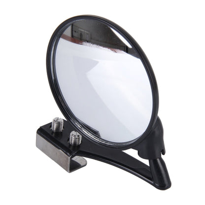 Vehicle Front Blind Area Wide-angle Adjustable Observation Mirror, Black Right Side, Silver Left Side