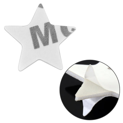 Star Pattern Car Metal Body Decorative Sticker, Star Pattern (Red), Star Pattern (Silver)