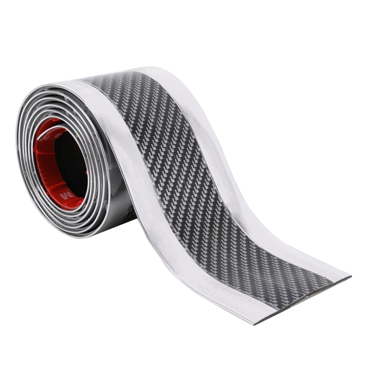 Universal Electroplate Carbon Fibre Car Door Threshold Decoration Strip Decorative Sticker, Size : 5CM x 2M, 5CM x 2M (Silver), 5CM x 2M (Gold), 5CM x 2M (Red)