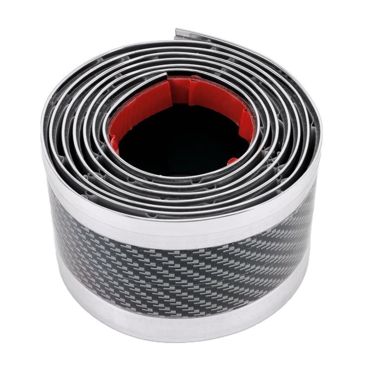 Universal Electroplate Carbon Fibre Car Door Threshold Decoration Strip Decorative Sticker, Size : 5CM x 2M, 5CM x 2M (Silver), 5CM x 2M (Gold), 5CM x 2M (Red)