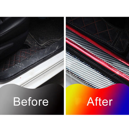 Universal Electroplate Carbon Fibre Car Door Threshold Decoration Strip Decorative Sticker, Size : 5CM x 2M, 5CM x 2M (Silver), 5CM x 2M (Gold), 5CM x 2M (Red)
