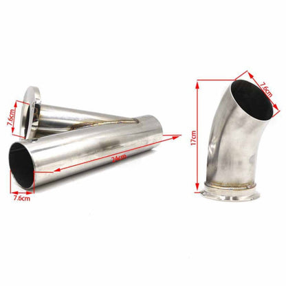 CNSPEED Stainless Steel Car Remote Control Electric Exhaust Valve Pipe Set, Size: 2.5 inch, Size: 2.5 inch