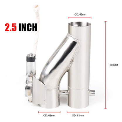 CNSPEED Y Shape 2 In 1 Car Remote Control Electric Exhaust Valve Pipe, Size: 2.5 inch, Size: 2.5 inch