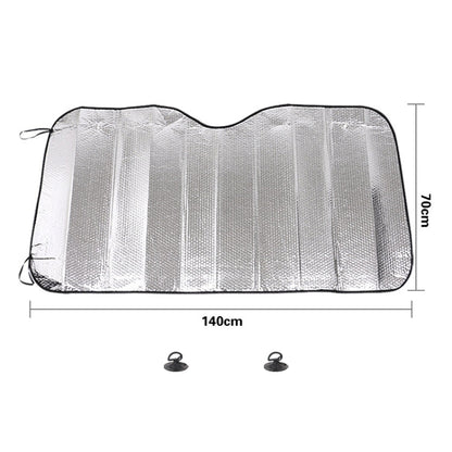 General Purpose Epe Car Sun Visor Before The File, Size: 140cm x 70cm, 140 x 70cm (Silver)