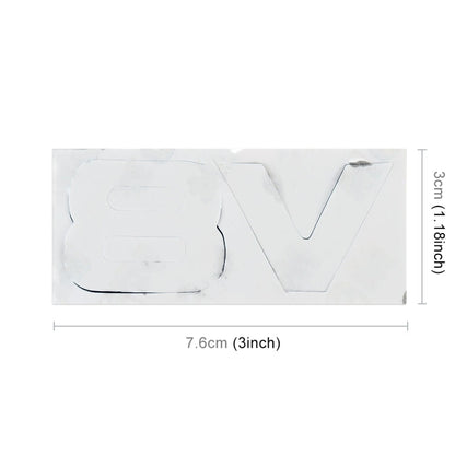 V8 Separate Shape Car Metal Body Decorative Sticker, V8 Separate Shape