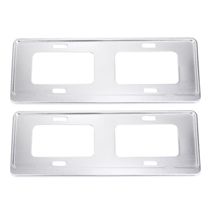 2 PCS Car License Plate Magnesium Alloy Bracket Frame Holder Stand Mount(Silver), Magnesium Alloy Bracket