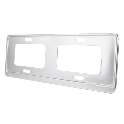 2 PCS Car License Plate Magnesium Alloy Bracket Frame Holder Stand Mount(Silver), Magnesium Alloy Bracket