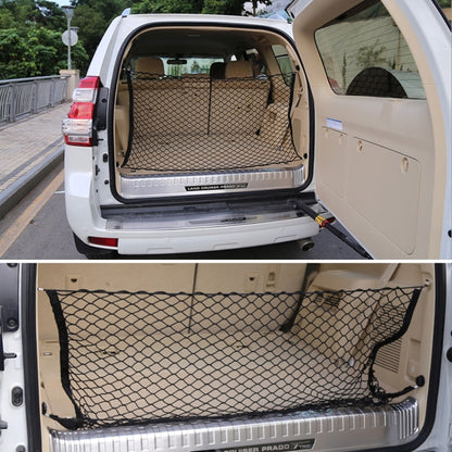 4 Hook Vehicle Universal Fit Trunk Mesh Cargo Storage Organizer Car Van SUV Back Item Net, Car Van SUV Back Item Net