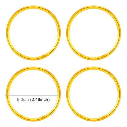 4 PCS Car Metal Wheel Hub Decoration Ring for BMW 5 Series 2018