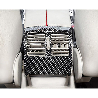 2 PCS Car Rear Air Outlet Frame Carbon Fiber Decorative Sticker for Mercedes-Benz W204 2007-2013, Rear Air Outlet Frame
