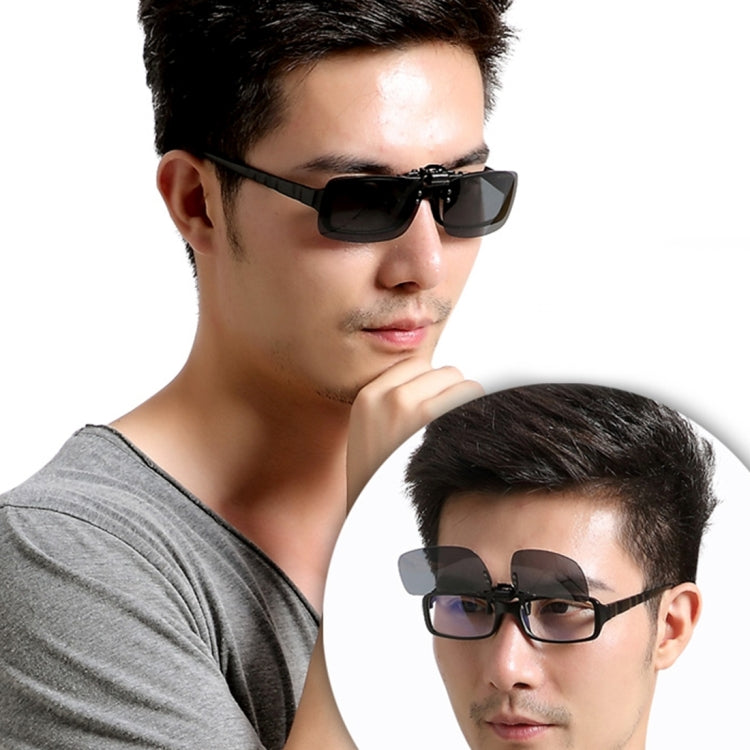 Polarized Clip-on Flip Up Plastic Clip Sunglasses Lenses Glasses Unbreakable Driving Fishing Outdoor Sport, Brown, Dark Green, Yellow