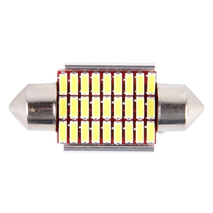 2 PCS DC 12V 6W 36MM Bicuspid Car Door Lamps Registration Mark light Dashboard Dome Door Lights LED Reading Lamp with 27 LED SMD 3014 Lights White, 36MM