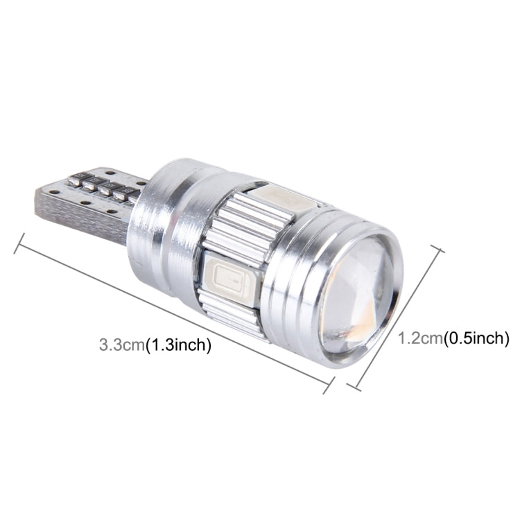 2PCS T10 3W 6 SMD 5630 LED Error-Free Canbus Car Clearance Lights Lamp, DC 12V, 6 SMD 5630 LEDs/Green Light, 6 SMD 5630 LEDs/White Light, 6 SMD 5630 LEDs/Pink Light